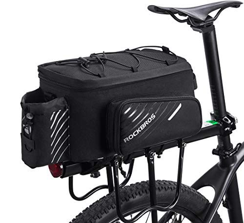 ROCKBROS(ロックブロス)自転車 リアバッグ パニアバッグ 大容量 9-12L拡張可能 サドルバッグ 荷台 防水カバー付き 撥水 仕切り調節可能 ショルダーバッグ(沖縄・離島の方発送不可）) b8f2cf6b