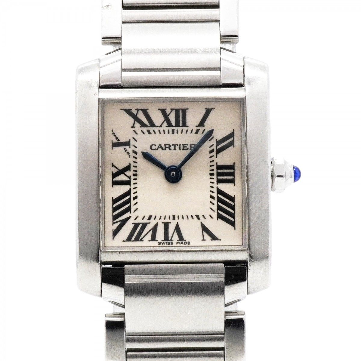 【6wed0334】カルティエ タンクフランセーズSM W51008Q3 白文字盤【中古】腕時計 レディース