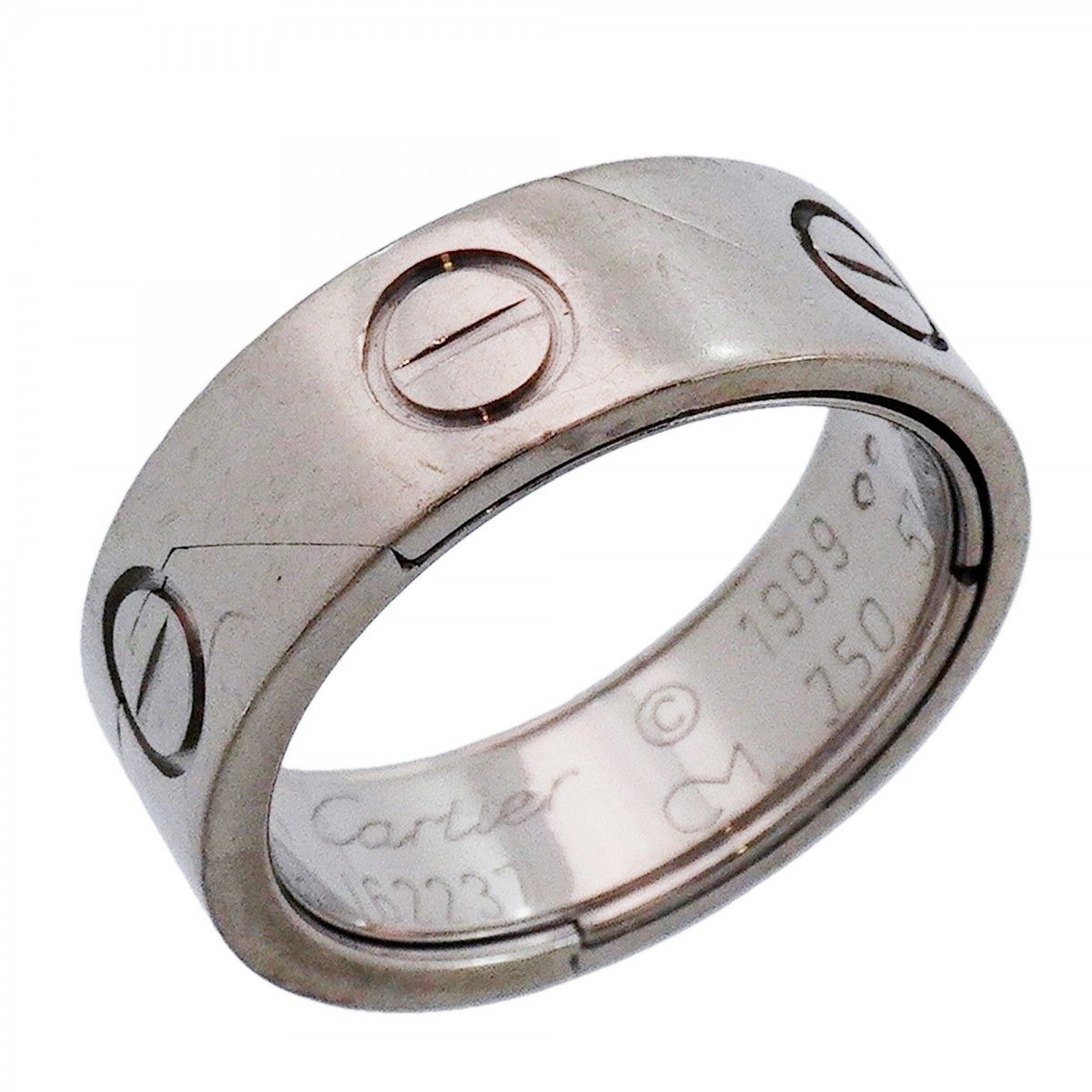 【6jeb0480】カルティエ リング アストロラブ K18WG ホワイトゴールド ＃57【中古】メンズ