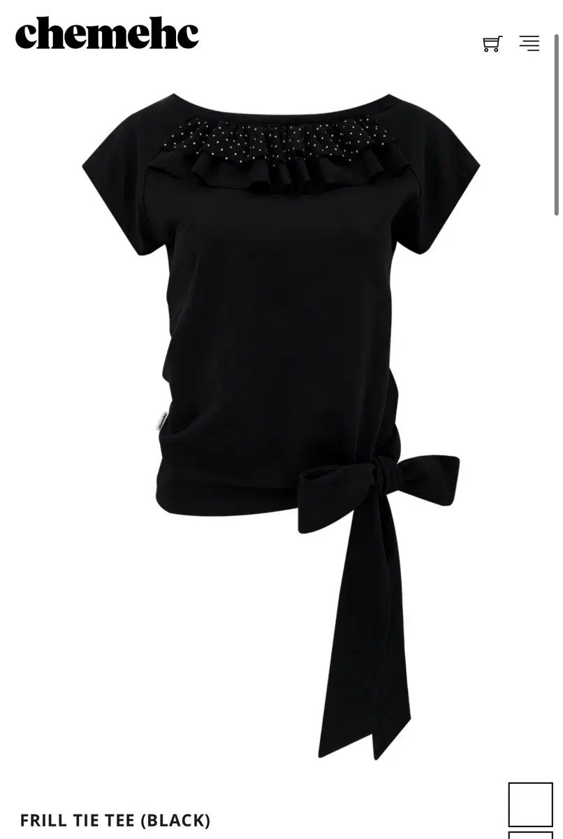 チェメ씨 フリル タイ Tシャツ 半袖