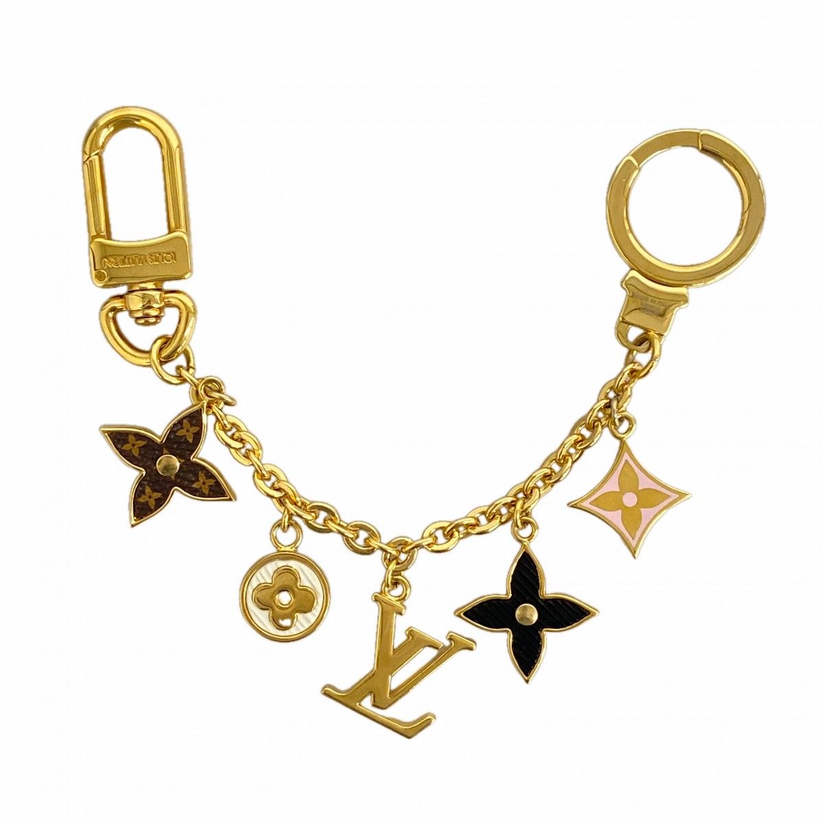 【6ed4658】ルイヴィトン キーホルダー・チャーム モノグラム ビジューサックシェンヌスプリングストリート M68999 ゴールド マルチカラー【中古】レディース