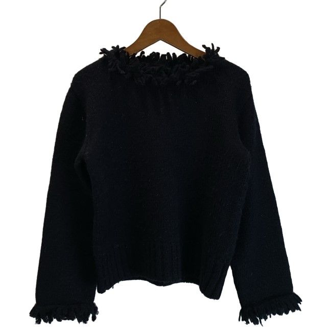 【中古】　tricot COMME des GARCONS　セーター　長袖　ニット　トップス　クルーネック　ミドルゲージ　ドメスティック　古着　/2497
