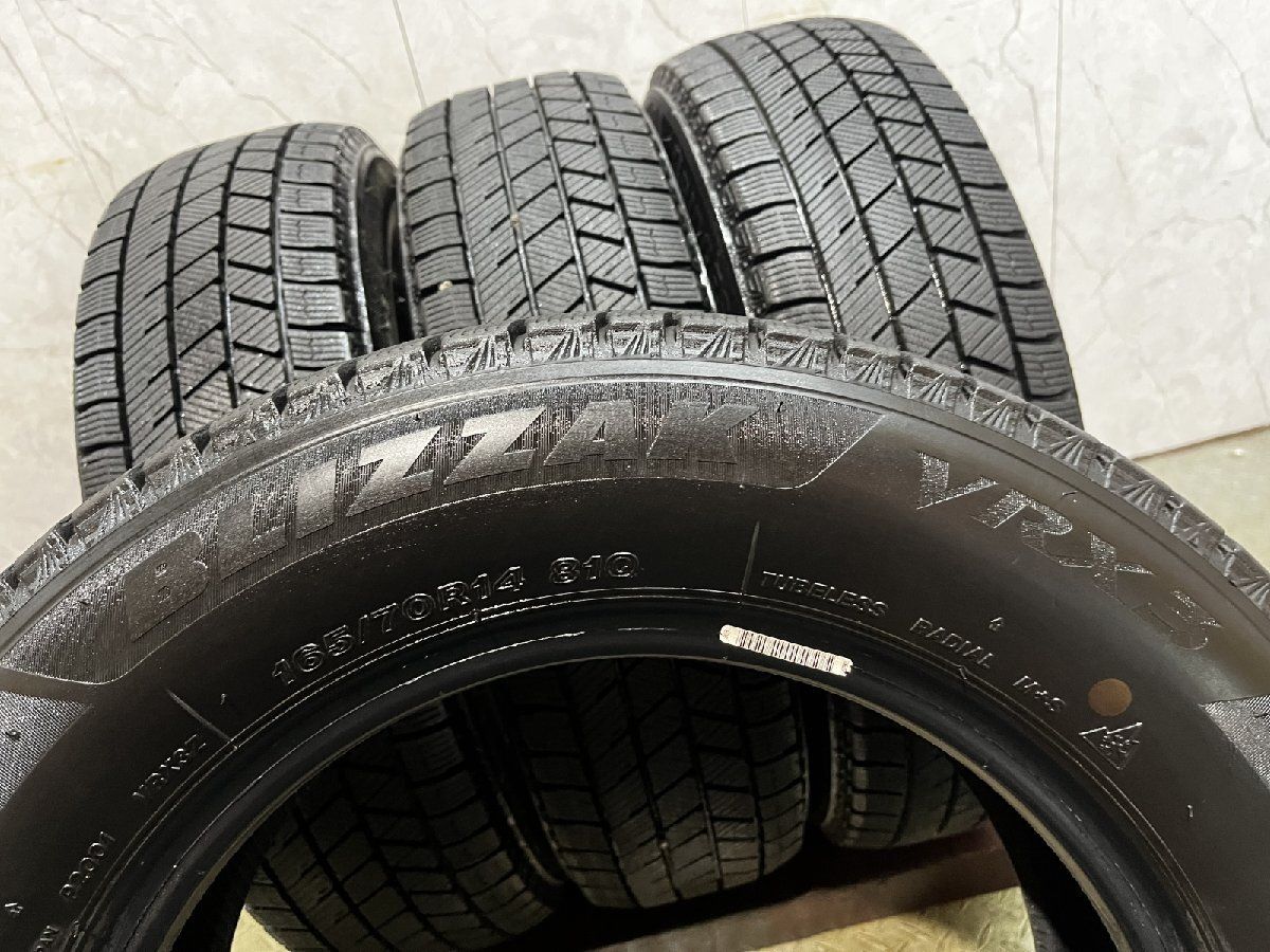BS BRIDGESTONE BLIZZAK VRX3 165/70R14 14インチ スタッドレス 4本 22