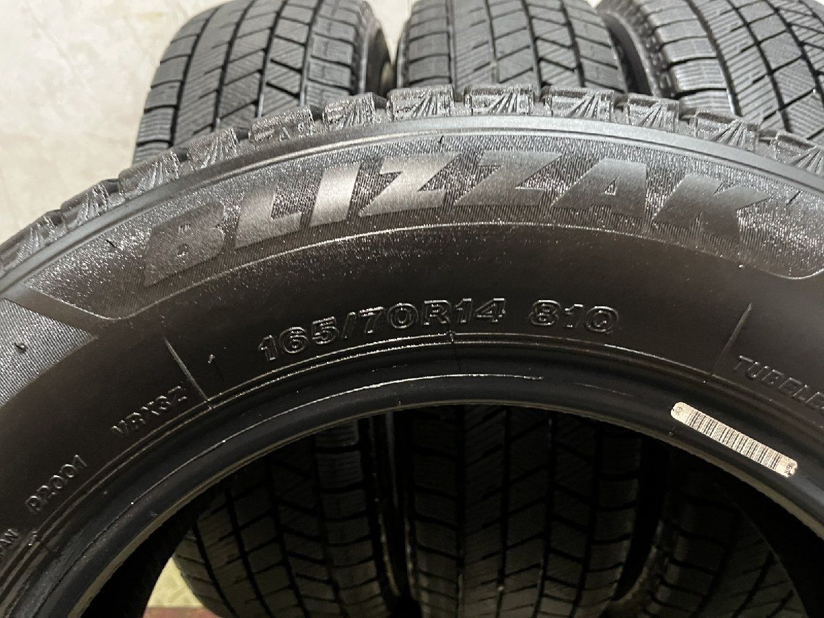 BS BRIDGESTONE BLIZZAK VRX3 165/70R14 14インチ スタッドレス 4本 22