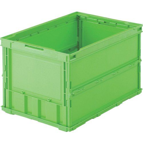 新品 トラスコ中山(TRUSCO) 薄型折りたたみコンテナ 収納ケース 収納ボックス 5個【ケース販売】 528X364X62mm フタ無し 50L グリーン TR-O50B-GN