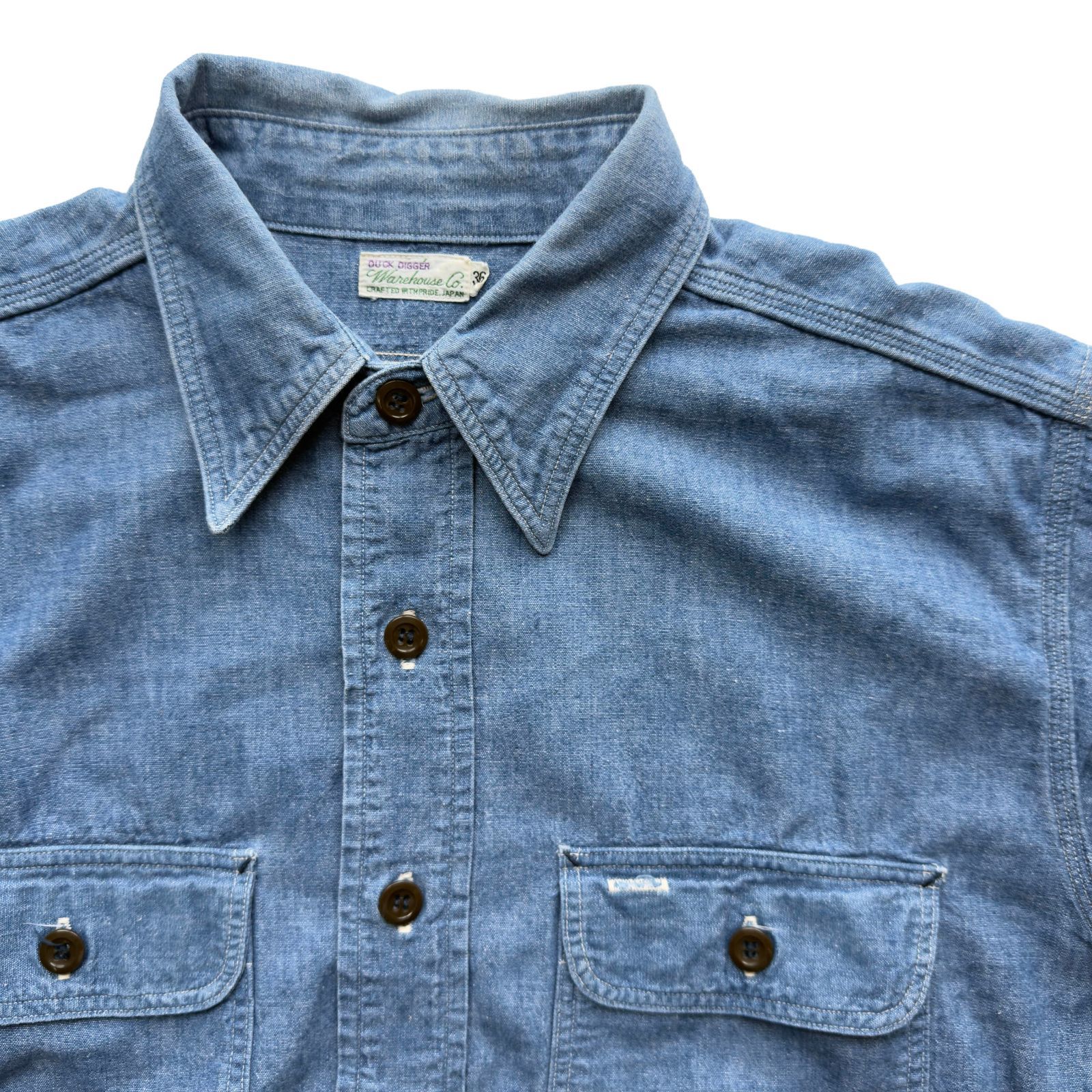 WAREHOUSE ウエアハウス CHAMBRAY SHIRTS サイズ36 シャンブレーシャツ 