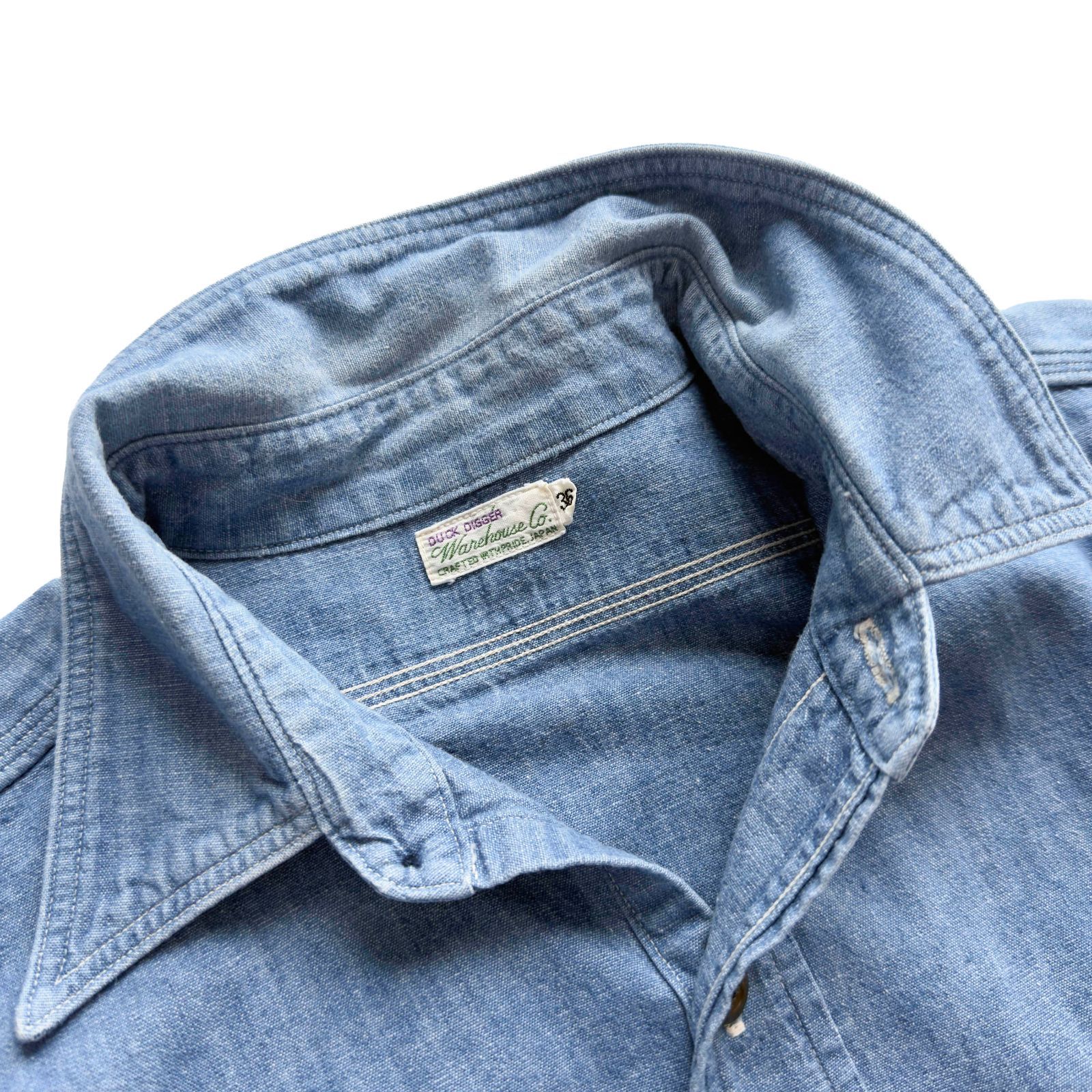 WAREHOUSE ウエアハウス CHAMBRAY SHIRTS サイズ36 シャンブレーシャツ 
