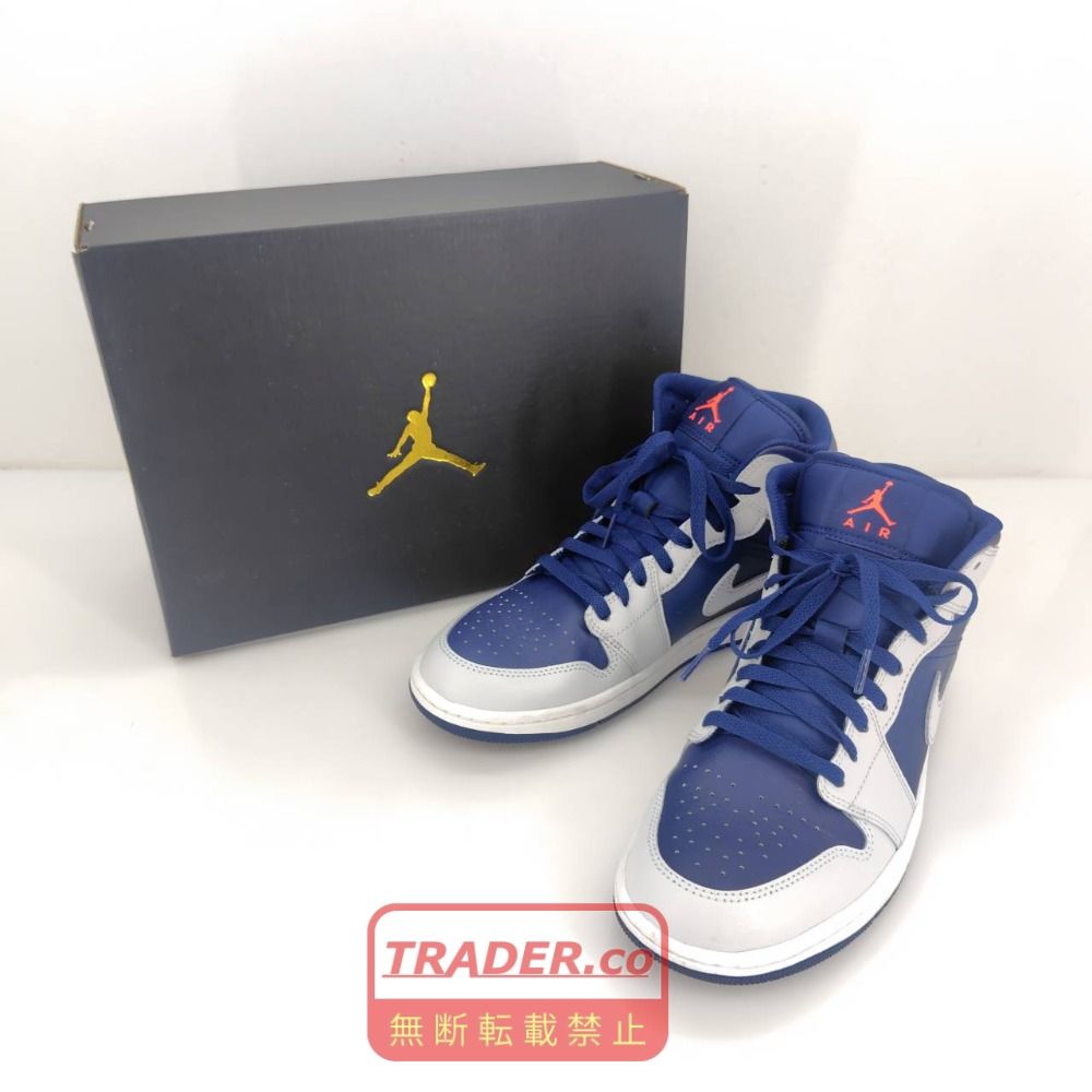 05w21594 ナイキ NIKE エア ジョーダン 1 MID AIR JORDAN 1 MID ブルー/グレー 26.5cm US8.5 UK7.5 メンズ スニーカー DQ8426-403 【中古品】