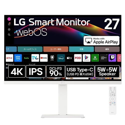 27U730SA-W LG Smart Monitor 27型 4KwebOS搭載モニター