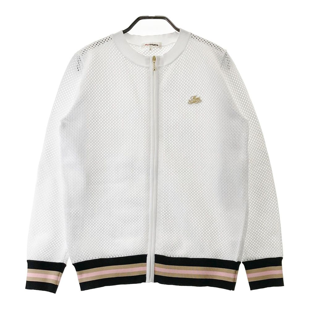 サイズ：44 M.U SPORTS エムユースポーツ メッシュジャケット ホワイト系 [240101699945] ゴルフウェア レディース ストスト