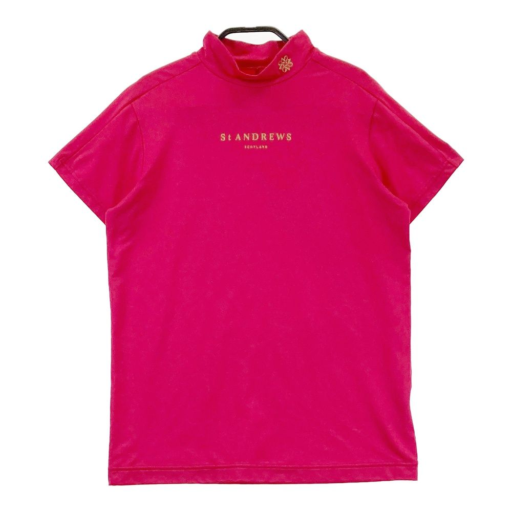 サイズ：M ST ANDREWS セントアンドリュース 半袖ハイネックTシャツ ピンク系 [240101701769] ゴルフウェア レディース ストスト