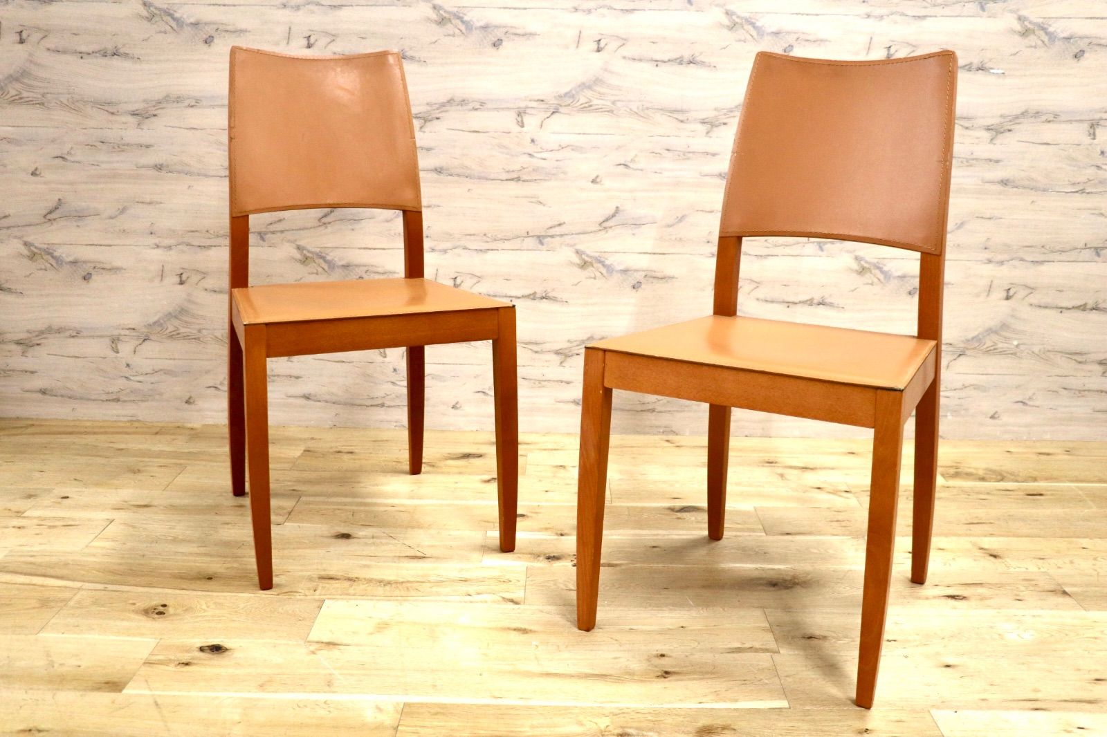 GMIK172A○Calligaris / カリガリス イタリア製 ダイニングチェア 椅子 食卓椅子 アームレスチェア レザー モダン