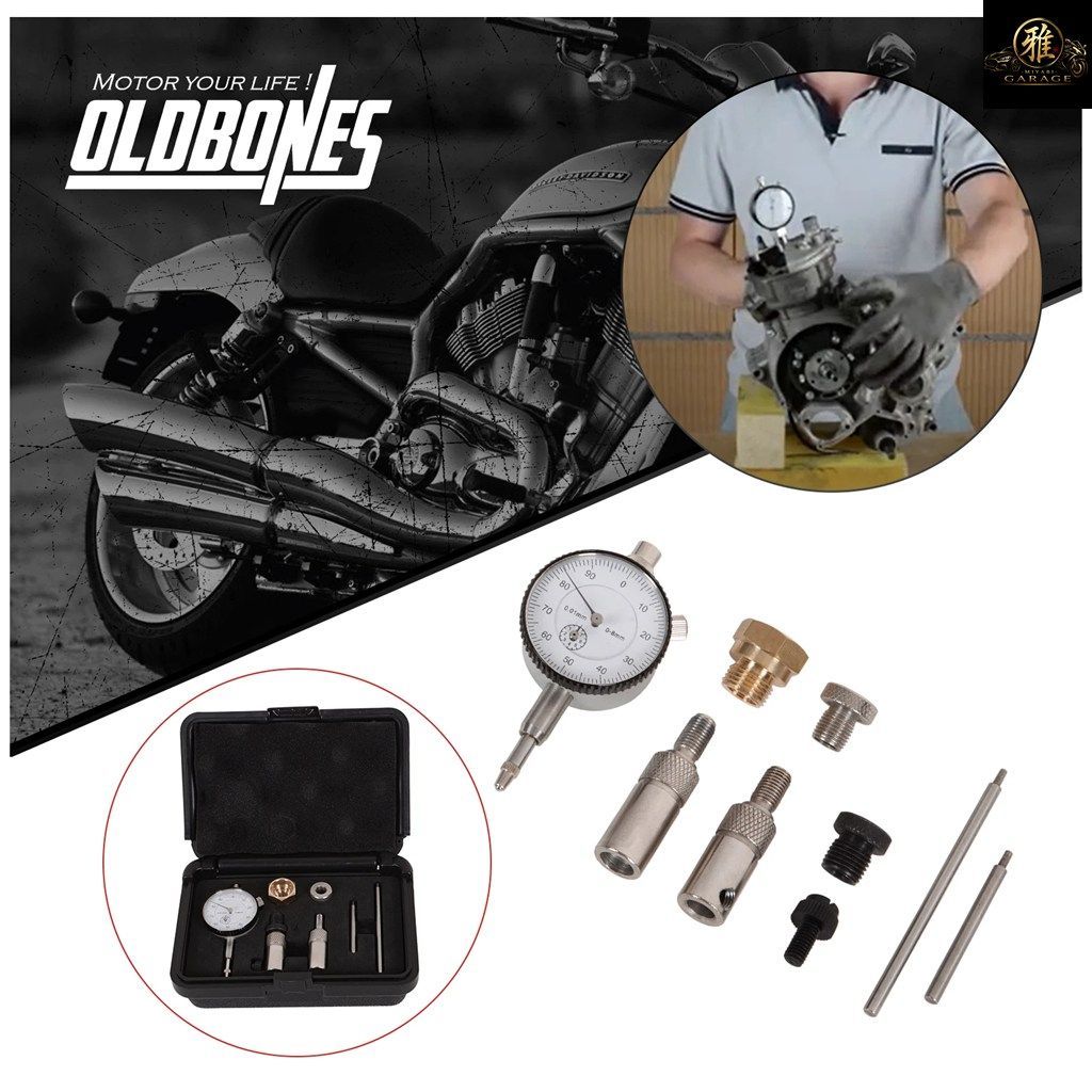 TDCダイヤルテストインジケーター点火ゲージ調整オートバイバイクメートル法バイクツールアダプターM14*1.25