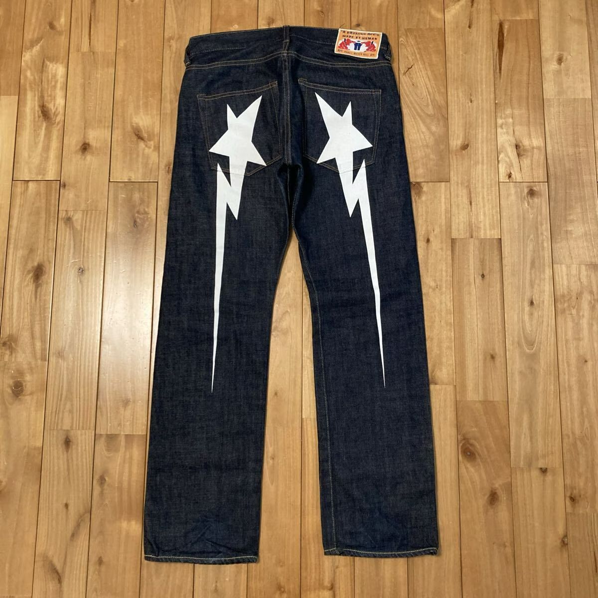 BAPE STA Denim Pants Sサイズ a bathing ape STAR BAPESTA スター デニム パンツ エイプ ベイプ アベイシングエイプ ジーンズ NIGO i5477