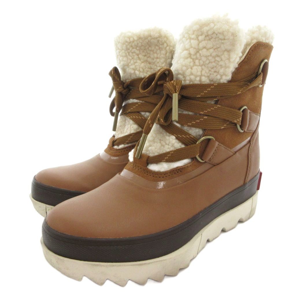 ソレル SOREL Joan of Arctic Next ブーツ ショート ボア レースアップ 25.5cm 茶 ブラウン /FF