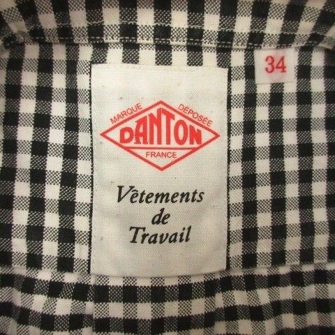 ダントン DANTON ラウンドカラー シャツ プルオーバー 長袖 チェック