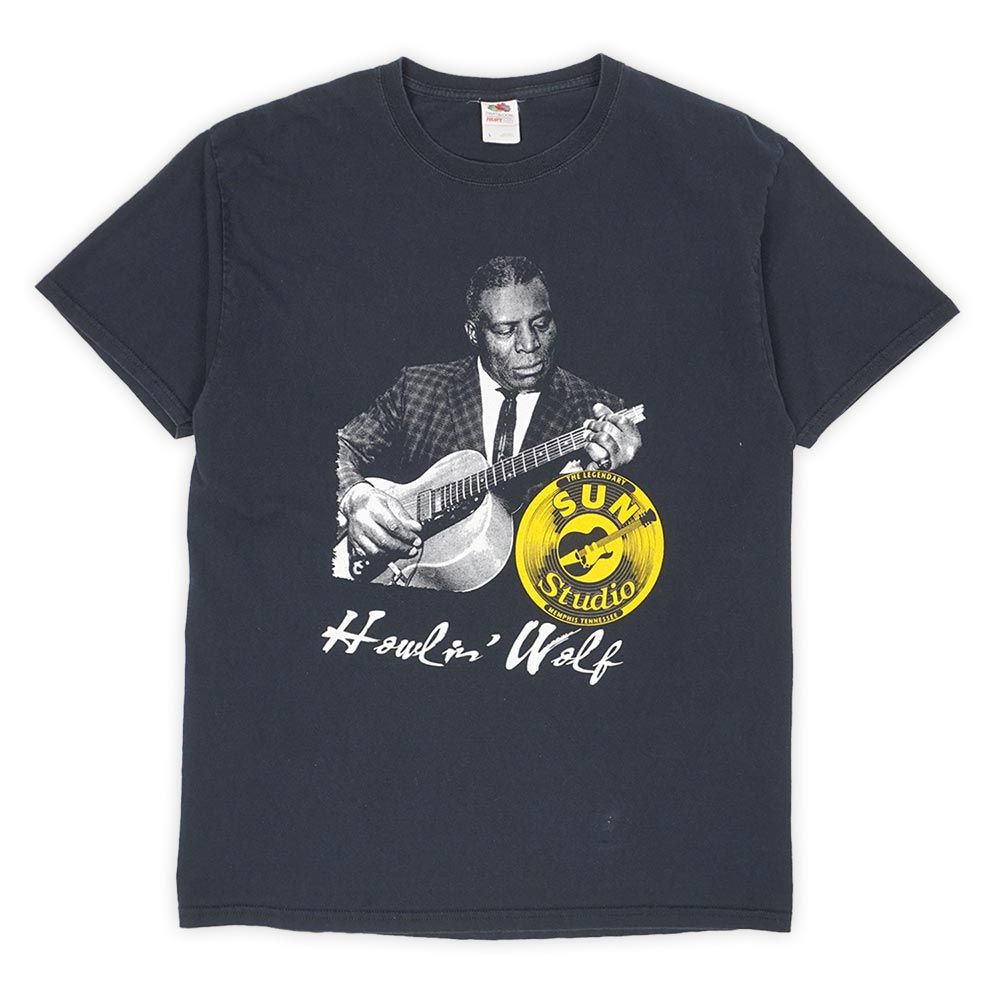 ハウリン・ウルフ HOWLIN' WOLF 00s 2000年代 プリントTシャツ ブルースシンガー SUN STUDIO フルーツオブザルーム USA ヴィンテージ アメリカ 古着 ブラック 黒 L【中古】