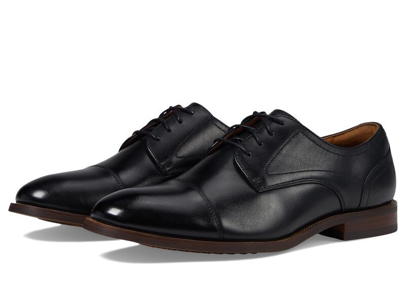 フローシャイム メンズ シューズ オックスフォード キャップ Florsheim Rucci Cap Toe Oxford Black Smooth ブラック