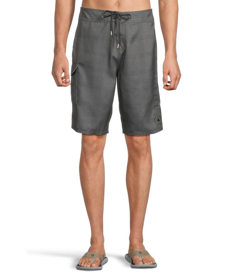 オニール メンズ 水着 ハーフパンツ・ショーツ プリント ショートパンツ ONeill Santa Cruz Printed Boardshorts Grey グレー