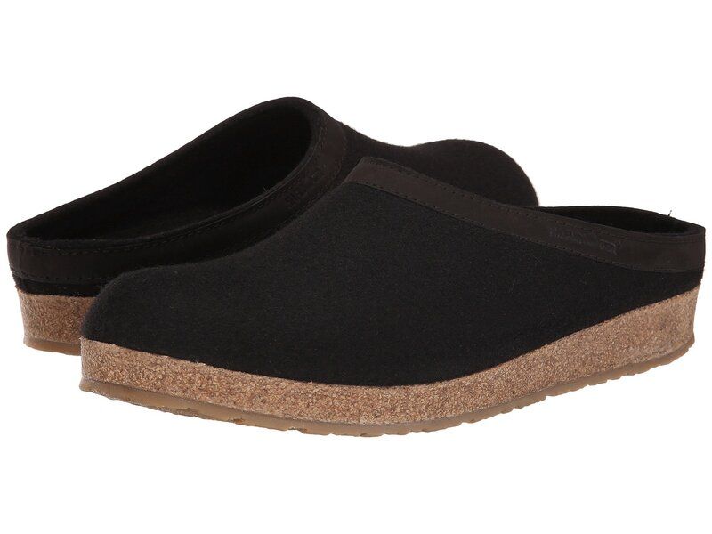 ハフィンガー メンズ シューズ サンダル レザー Haflinger GZLeather Trim Grizzly Black ブラック