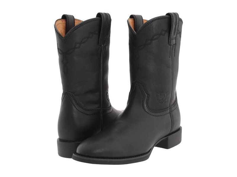 アリアト メンズ シューズ ブーツ・レインブーツ Ariat Heritage Roper Black ブラック