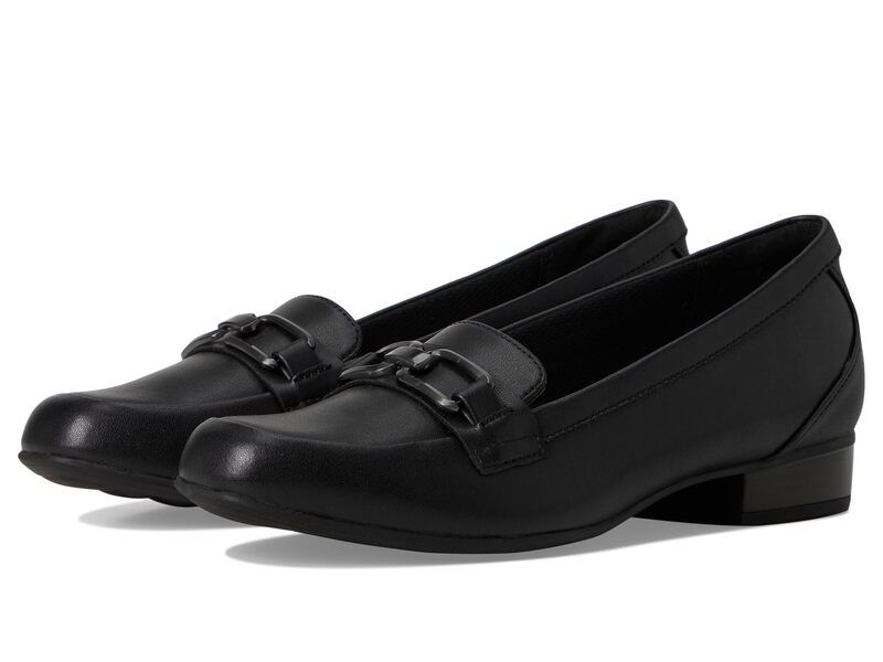 クラークス レディース シューズ スリッポン・ローファー Clarks Juliet Echo Black Leather ブラック
