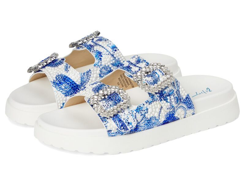 ブルーバイベトシージョンソン レディース シューズ サンダル Blue by Betsey Johnson Matie White Blue Flor ホワイト