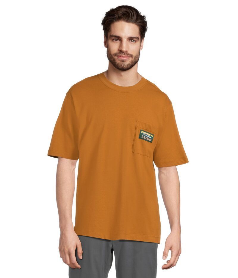 エルエルビーン メンズ トップス シャツ Tシャツ ロゴ LLBean Katahdin Logo Tee Short Sleeve Dark Bronze
