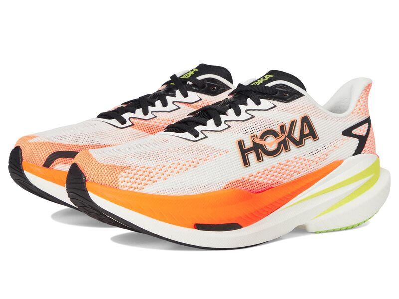 ホカオネオネ メンズ シューズ スニーカー Hoka Mach X 3 WhiteNeon Tang ホワイト