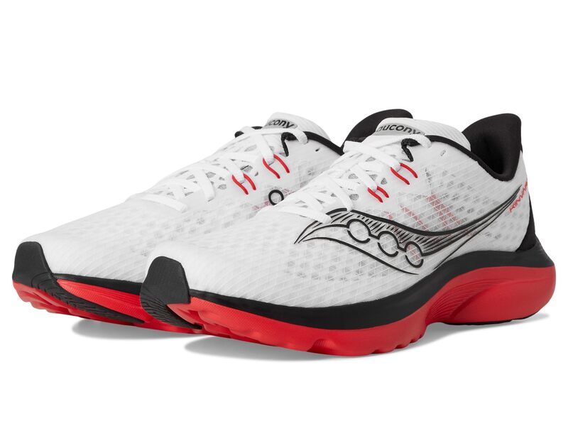 サッカニー メンズ シューズ スニーカー Saucony Kinvara 16 WhiteRed ホワイト