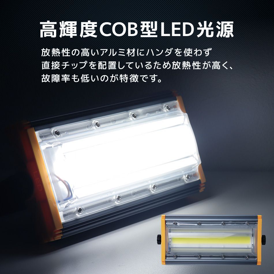 単品】LED投光器 200W 薄型 COBチップ搭載 LED 投光器 昼光色 led