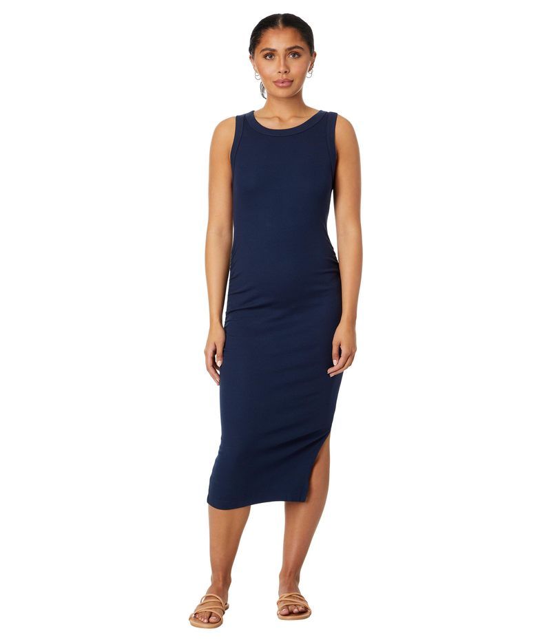 マイケルスターズ レディース トップス ワンピース ミディワンピース ミディ Michael Stars Wren Midi Dress with Slit Nocturnal