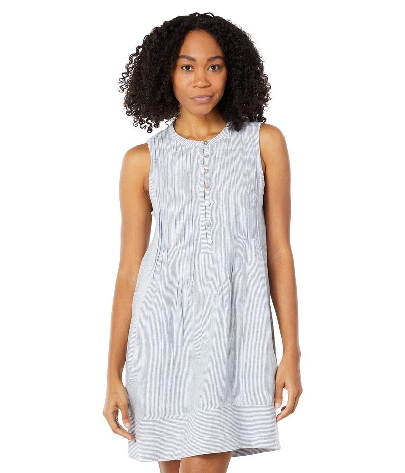 ファレティ レディース トップス ワンピース Faherty Isha Dress Blue Mini Strip ブルー