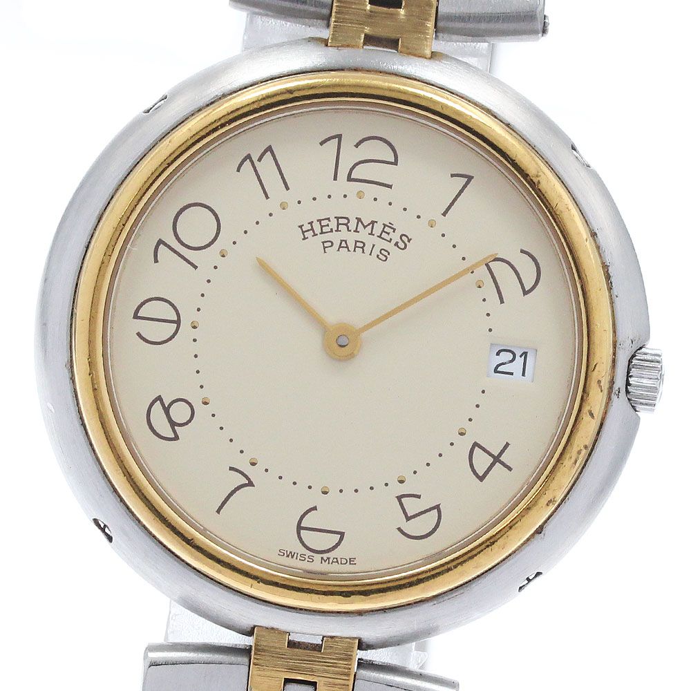 エルメス HERMES プロフィール デイト クォーツ メンズ _922408