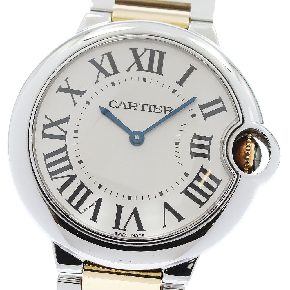 カルティエ CARTIER W69008Z3 バロンブルーMM クォーツ ボーイズ _952350