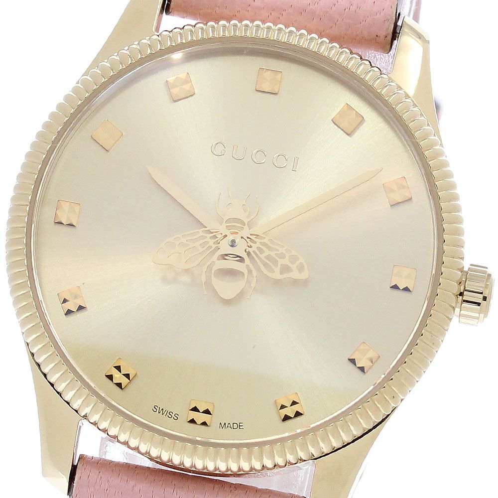 グッチ GUCCI 126.5/YA1265041 Gタイムレス クォーツ レディース 良品 箱付き_960136