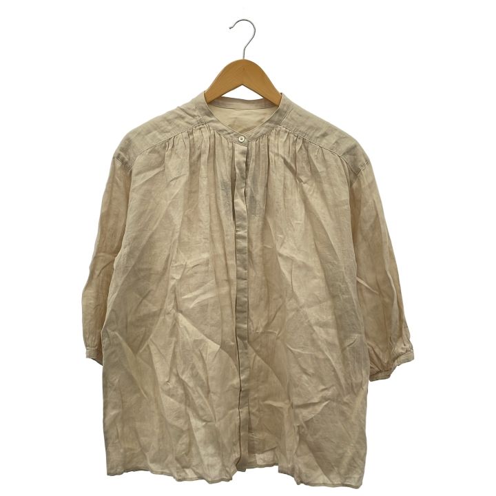 MACKINTOSH PHILOSOPHY (マッキントッシュフィロソフィー) バンドカラーリネンブラウス H5M17-151-40 ベージュ 38