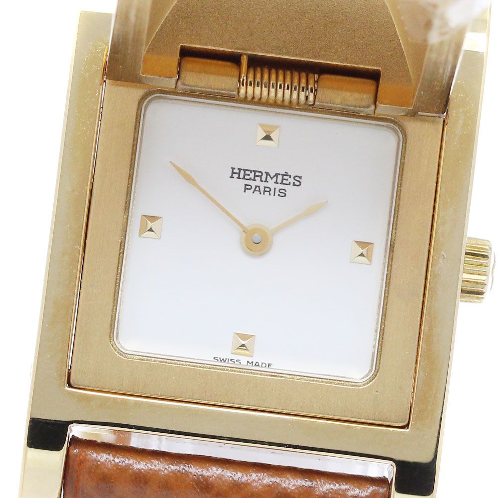 エルメス HERMES 1201170 メドール クォーツ レディース 箱・保証書付き_961707