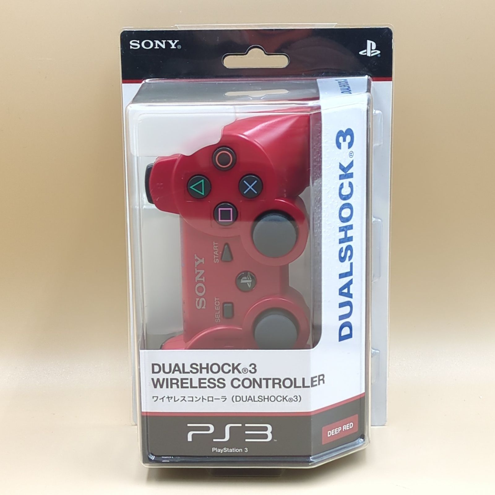 【D43311】（未開封品）SONY PS3 ワイヤレス コントローラー DUALSHOCK3 ディープレッド