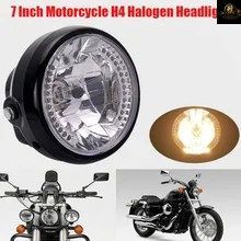 7インチ オートバイ用 H4 ハロゲン ヘッドライト LEDターンシグナル付き 12V オートバイ用ヘッドライト カフェレーサー