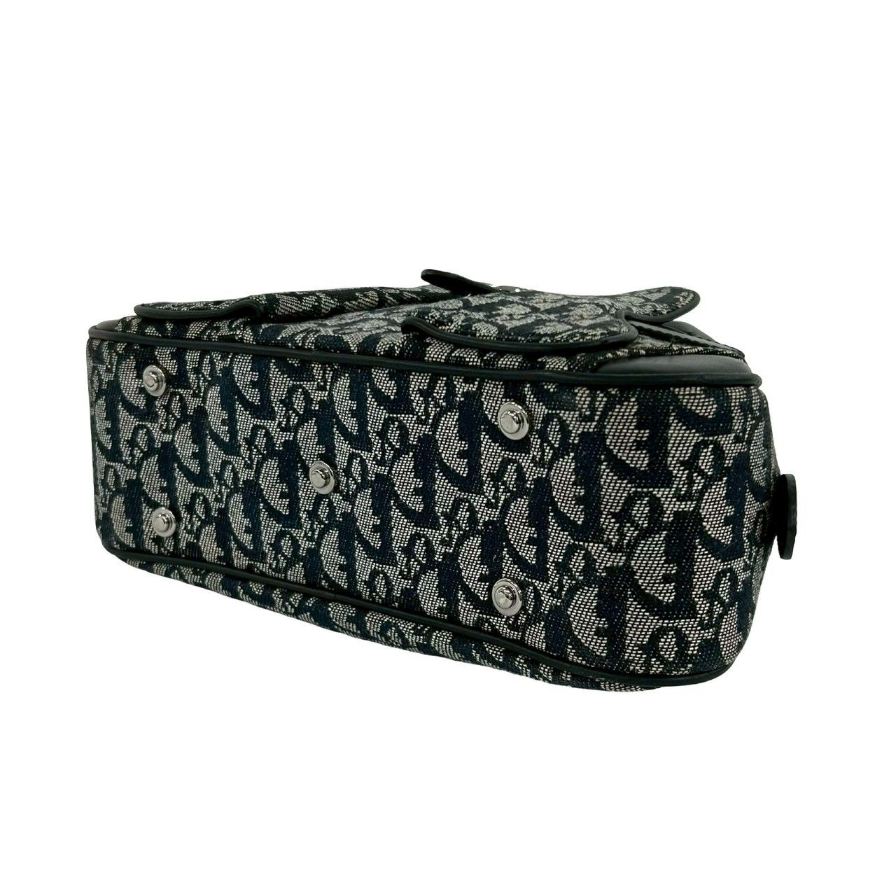 極 美品 Christian Dior ディオール ダブルサドルバッグ トロッター 柄 