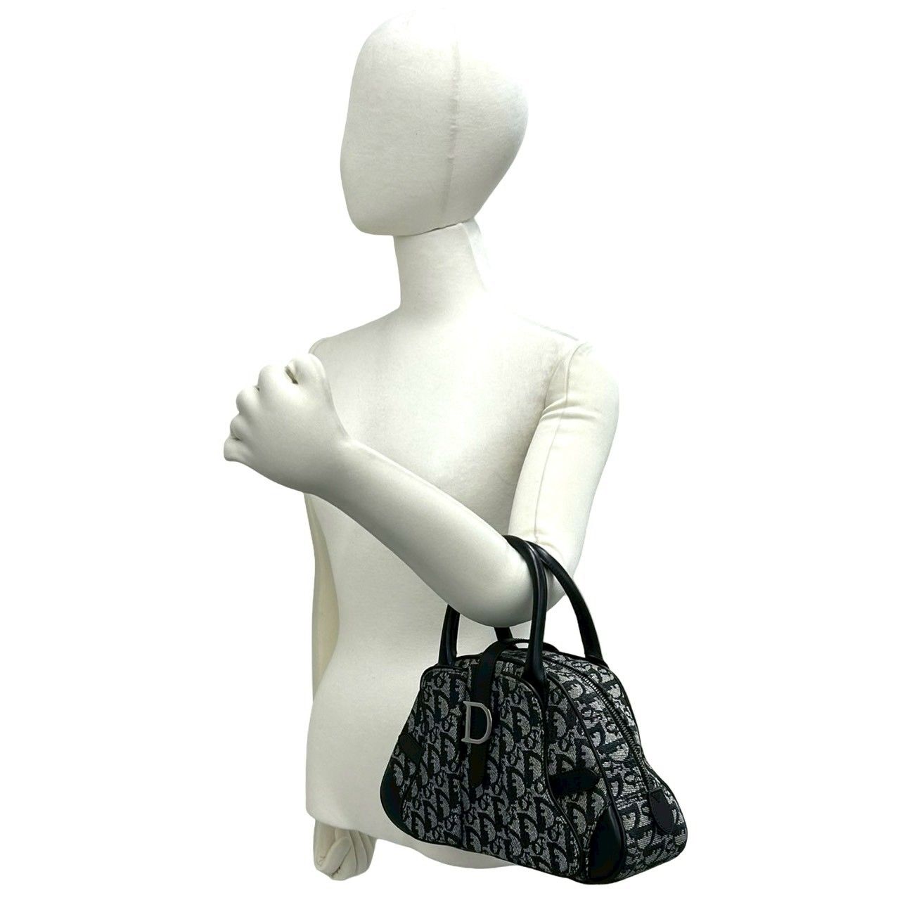 極 美品 Christian Dior ディオール ダブルサドルバッグ トロッター 柄