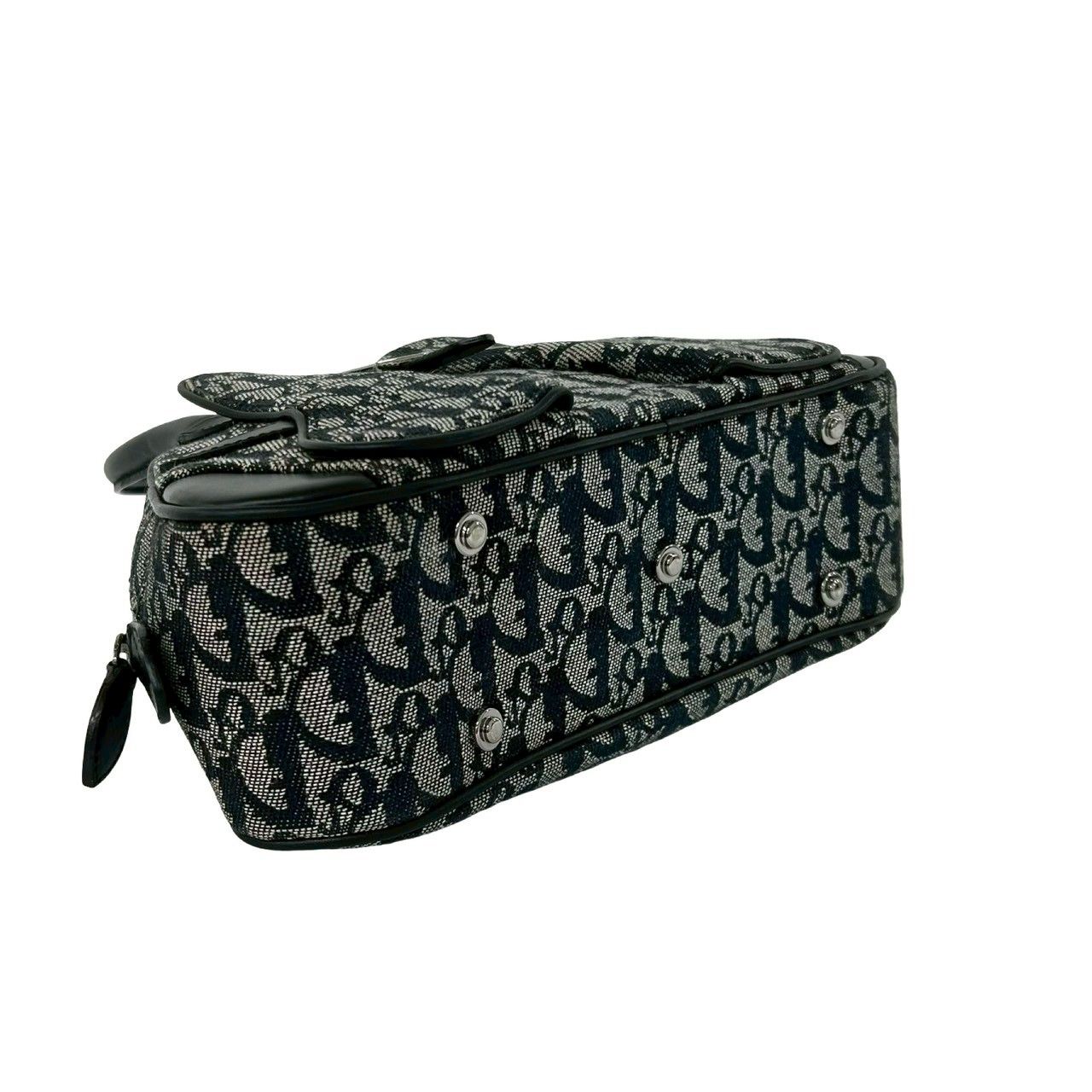 極 美品 Christian Dior ディオール ダブルサドルバッグ トロッター 柄