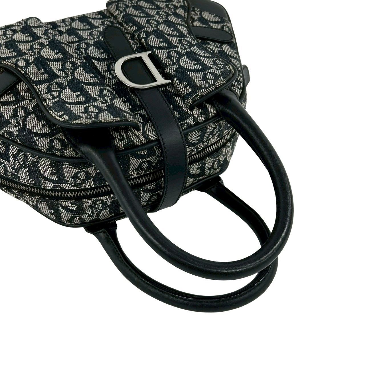極 美品 Christian Dior ディオール ダブルサドルバッグ トロッター 柄