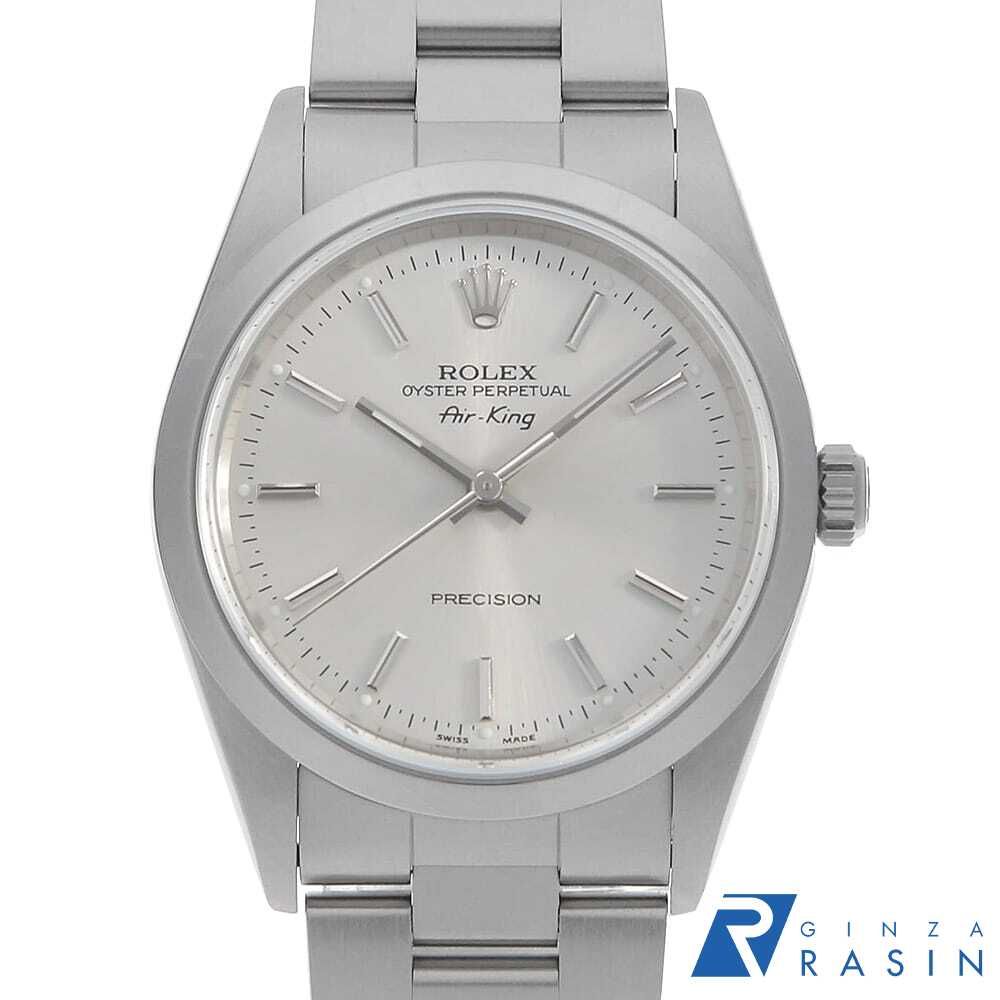 ロレックス エアキング 14000 シルバー バー A番 中古 メンズ