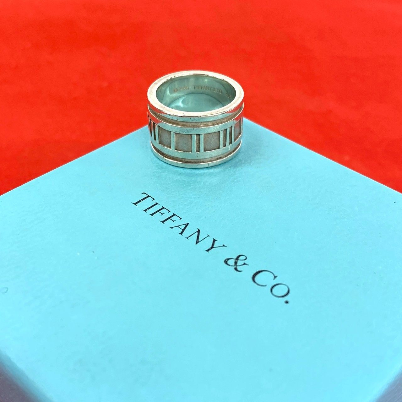 極 美品 TIFFANY&Co. ティファニー ワイド アトラス リング シルバー