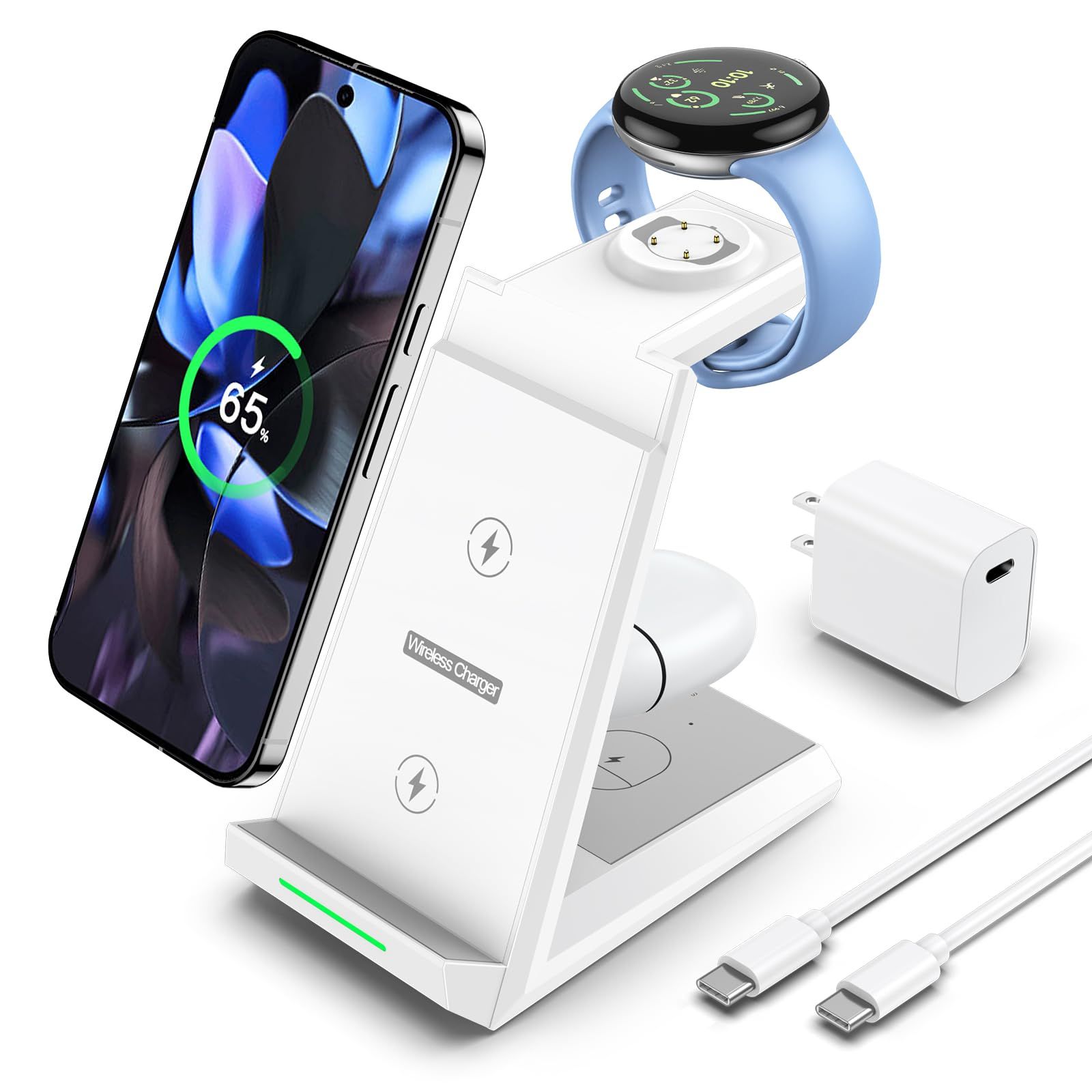 NANAMI 3in1 ワイヤレス充電器 Google Pixel専用 15W 高速充電 Pixel