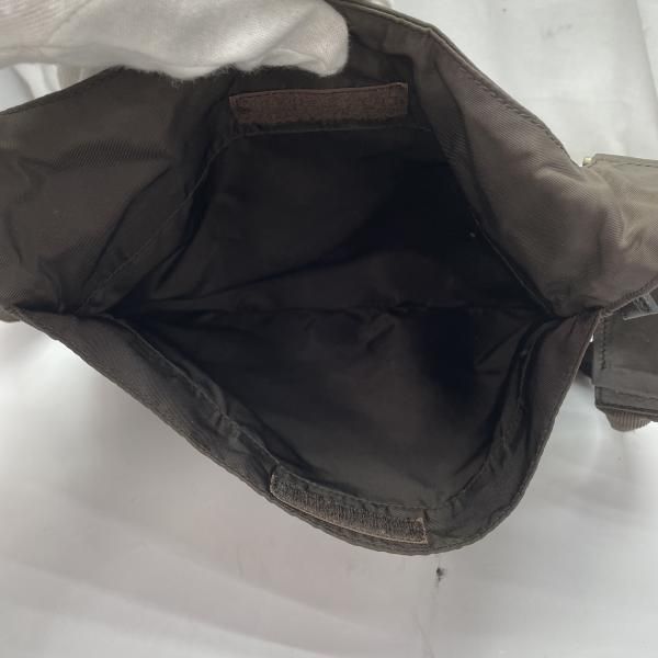 【中古】PRADA テスート ショルダーバッグ 茶 ナイロン プラダ[91]