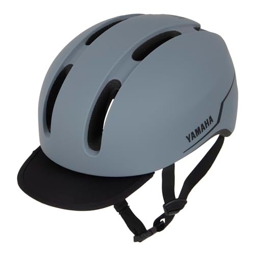 ヤマハ発動機(Yamaha) 自転車用ヘルメット キャンバスアーバン ヤマハロゴ仕様 M/Lサイズ(頭囲 57-59?)ダイヤル式アジャスター バイザー取り外し可 リフレクター付き ツヤ無しの5色から選べるY 75783e29