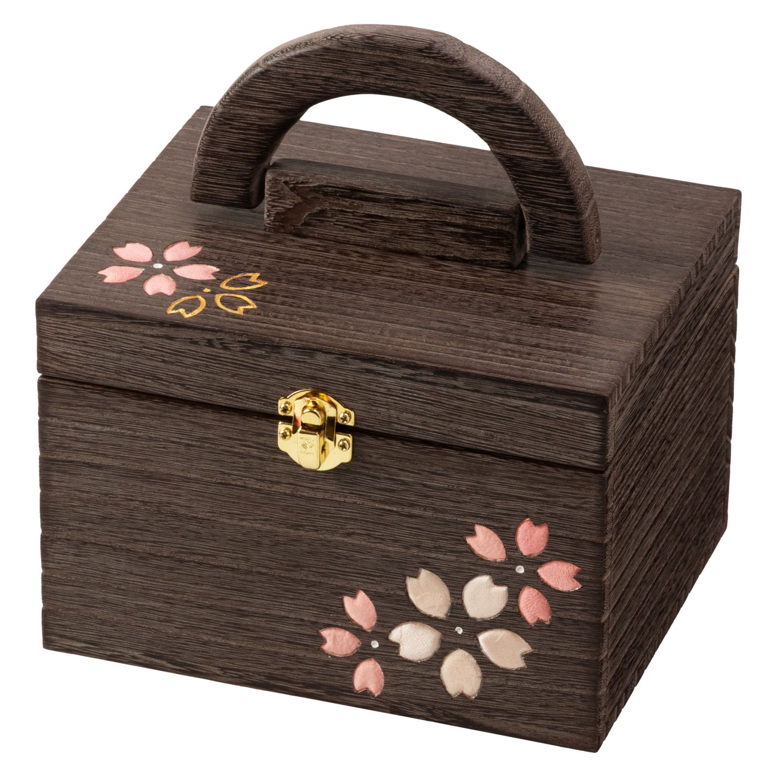 箱長 ソーイングボックス 小 049 桜 裁縫箱 木目込細工 桐製 時代仕上 収納 ソーイング 和風 東京浅草 ギフト 日本製